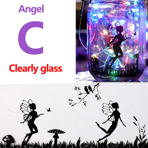 Solar Light Outdoor Fairy Lantern Hanging Glass Mason Jar Sun Garland Led Lamp for Tree Garden Fence Lawn Wedding Party Decor